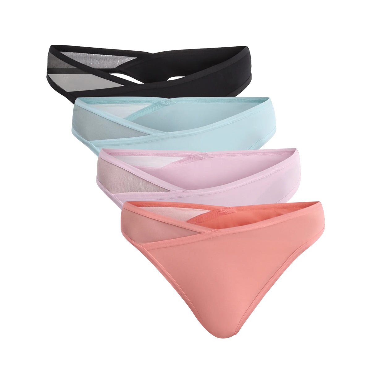 Pack of 3 Womens Micro Minimal Coverage Tag-Free Thong Panty