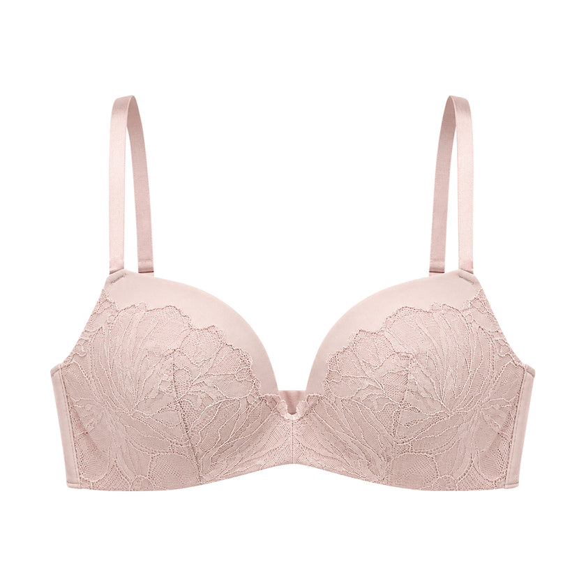 Womens Floral Lace Adjustable Straps Padded Bra