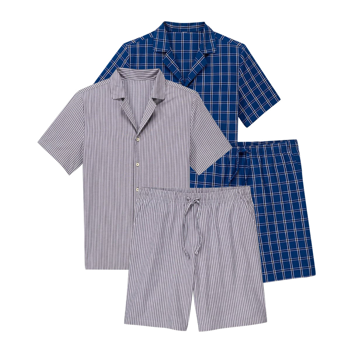 Mens Cotton Shorty Co-Ord Sleepwear Pajama Set