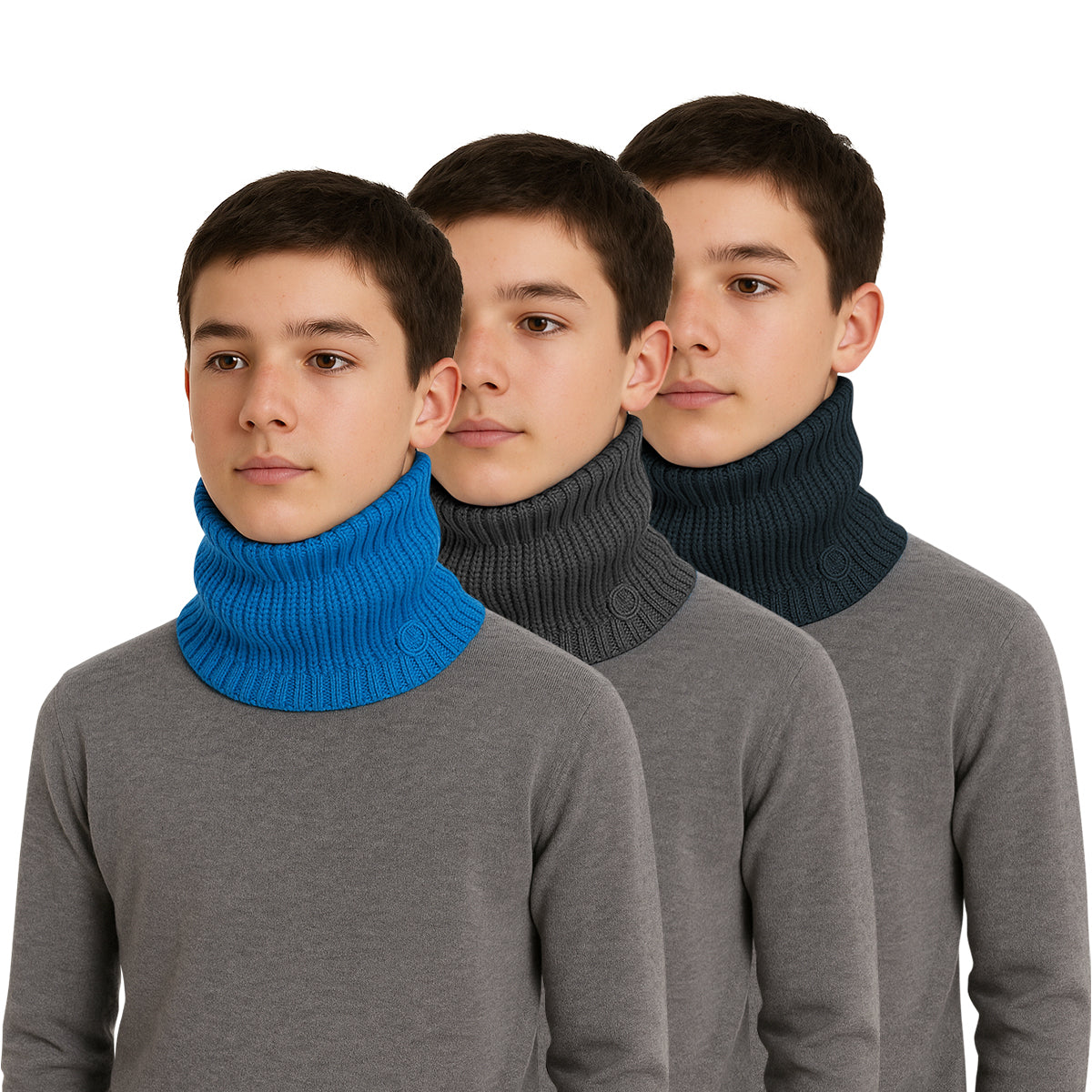 Kids Winter Waffle Knit Neck Warmer Scarf