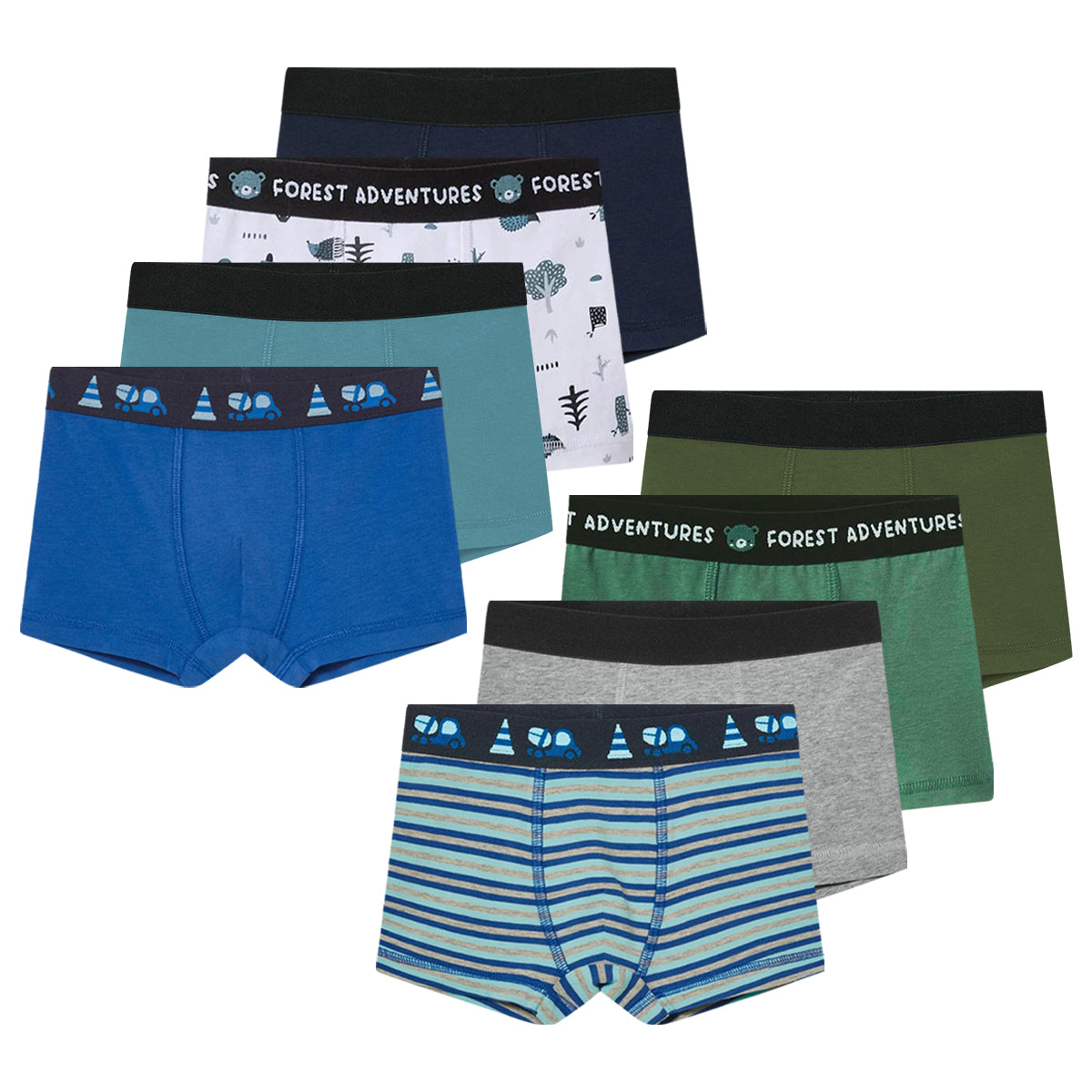 Pack of 5 Boys Premium Soft Cotton Boxer Briefs