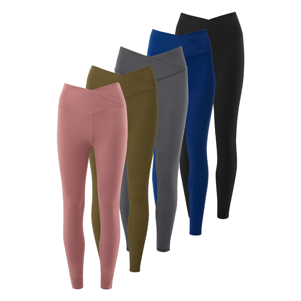 Women's High Waist Wrap Waist Sports Leggings