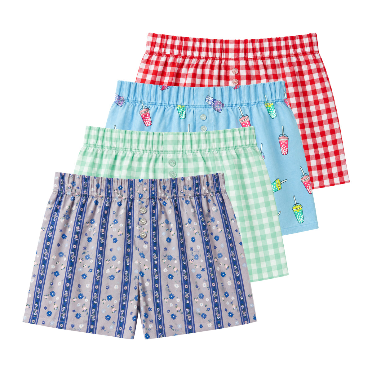 Girls Soft Cotton Printed Sleep & Lounge Shorts