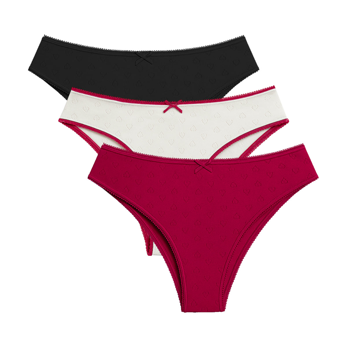 Ladies Trim Pointelle Brazilian Brief Panty