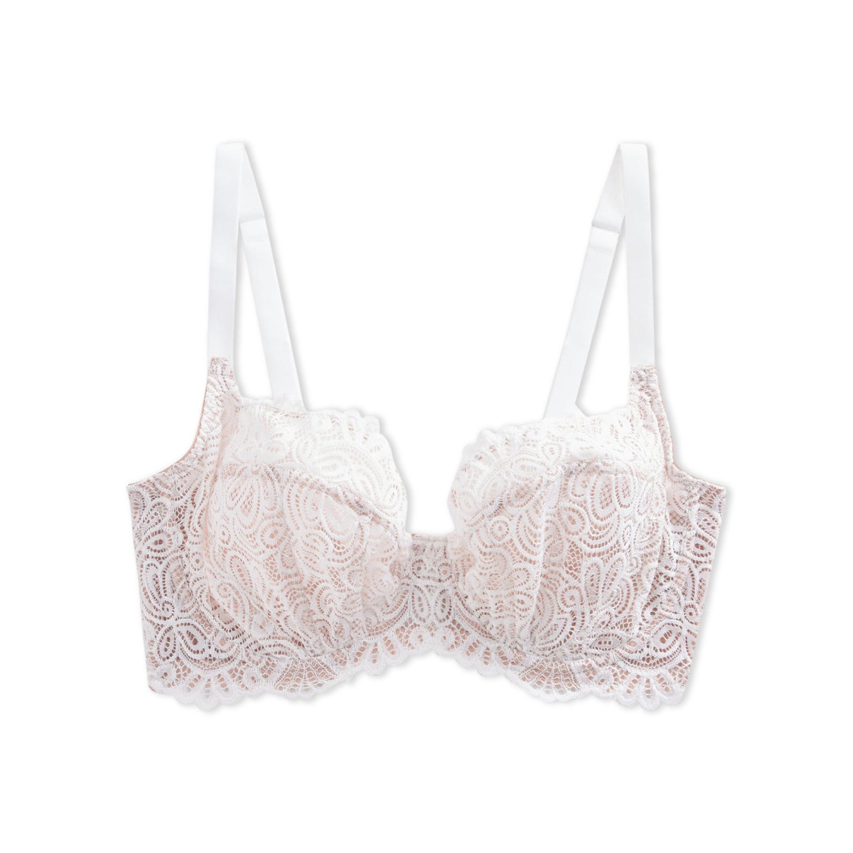 Women's Full Cup Non Padded Wired Lace Bra