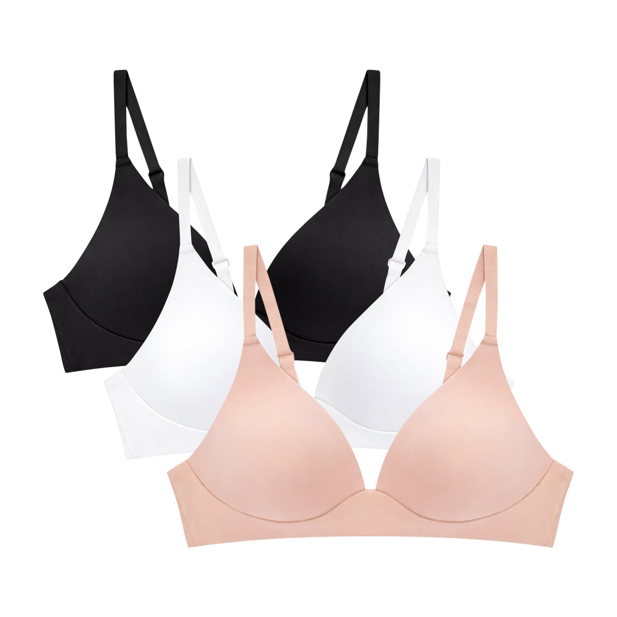 Womens Wire-Free Ultra Soft Padded Brushed Bra