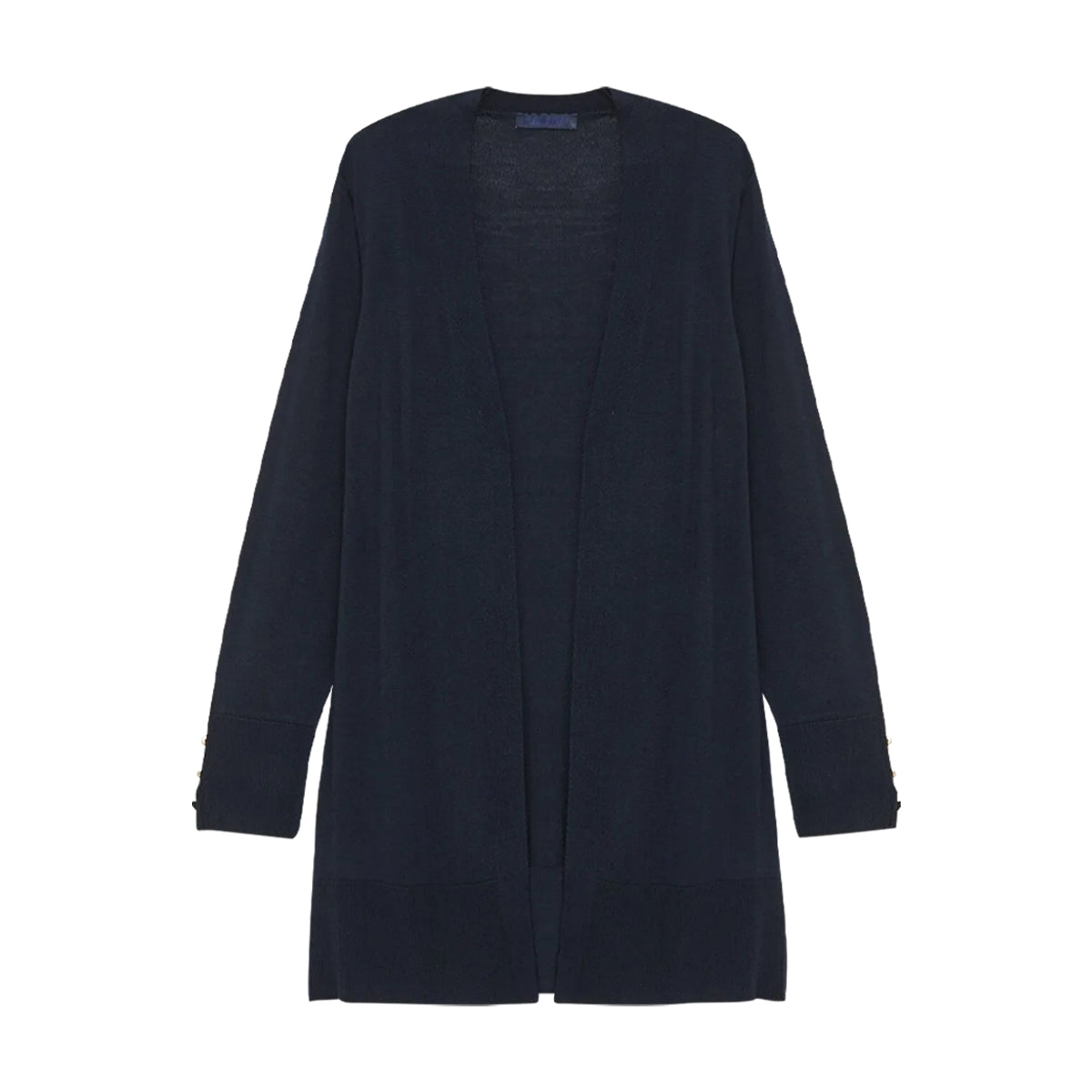 Womens Shawl Collar Tricot Midi Length Cardigan