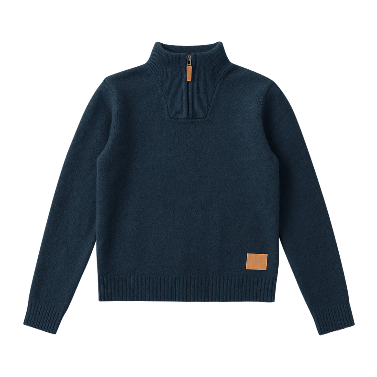 Boys Heather Knit Quarter Zip Winter Pullover Sweater