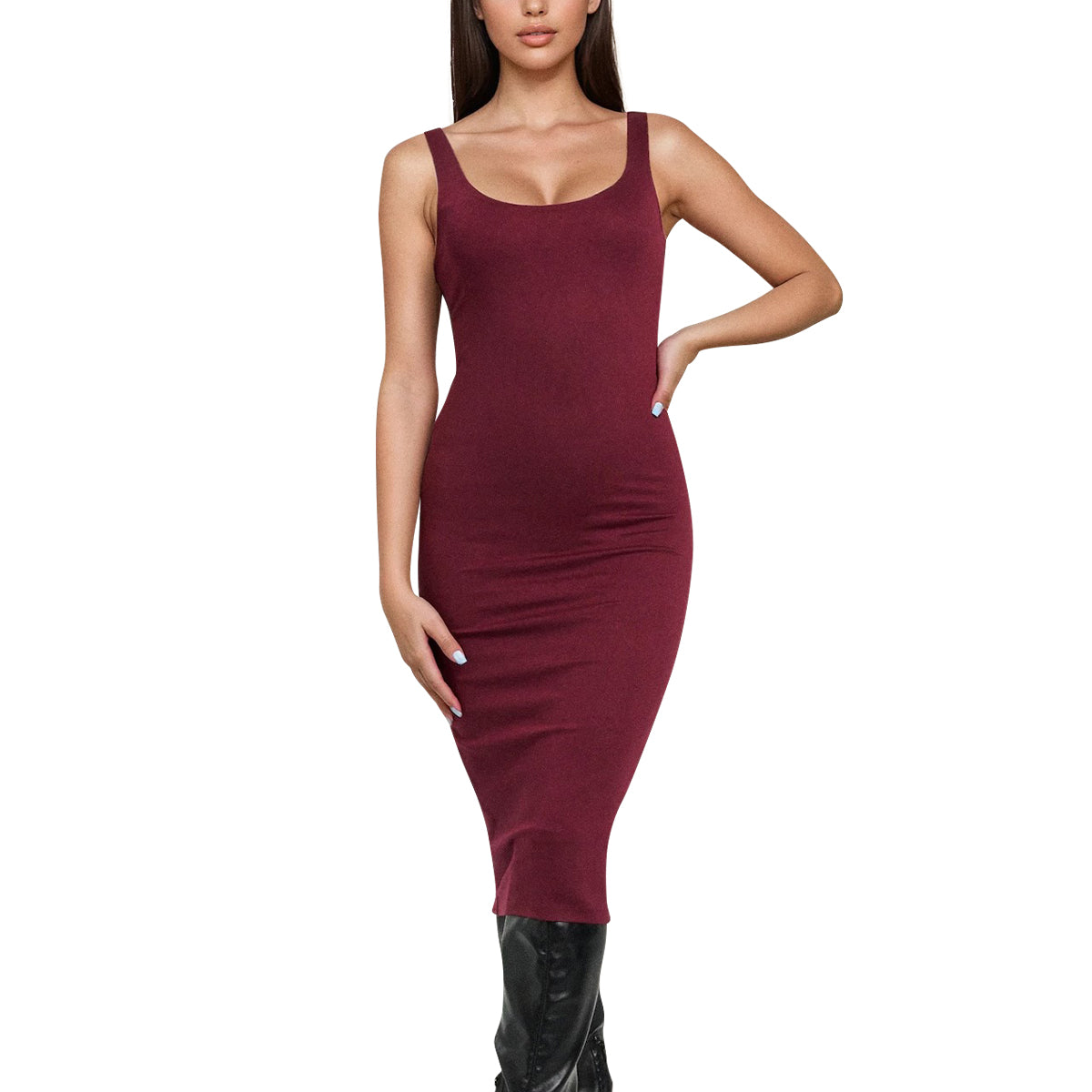 Women's Sleeveless Bodycon Midi Dress