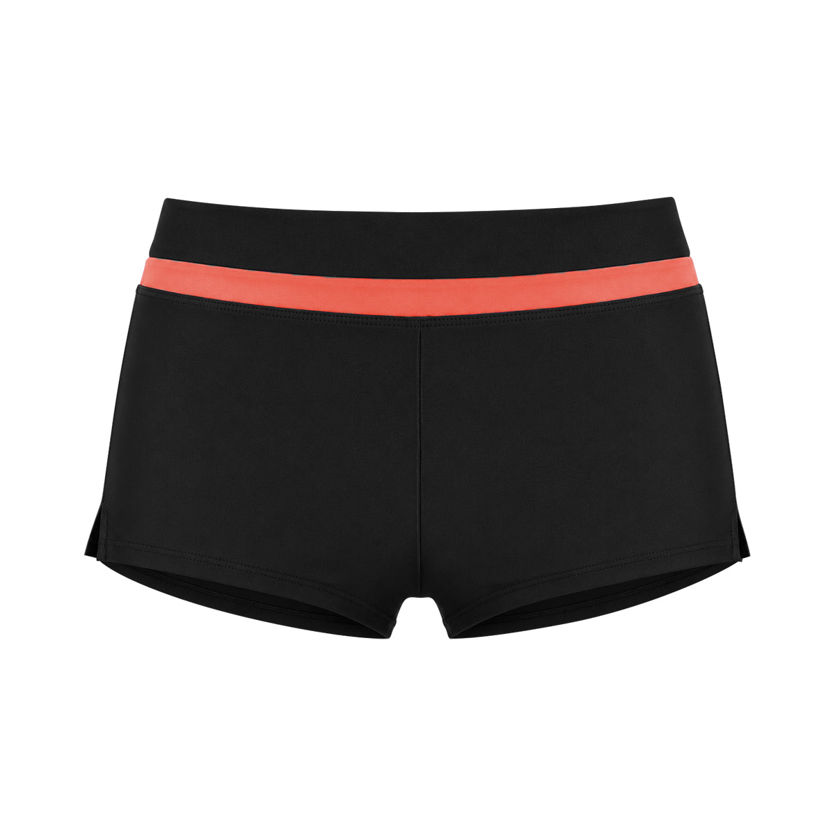 Womens Mid-Waist Swim Boyshorts with Inner Brief