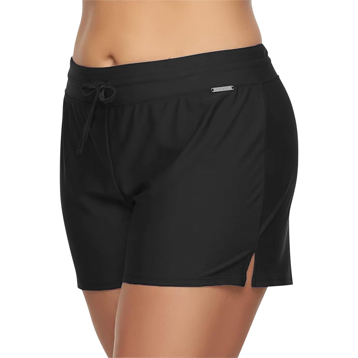 Womens Mid-Rise Swim Shorts with Inner Brief