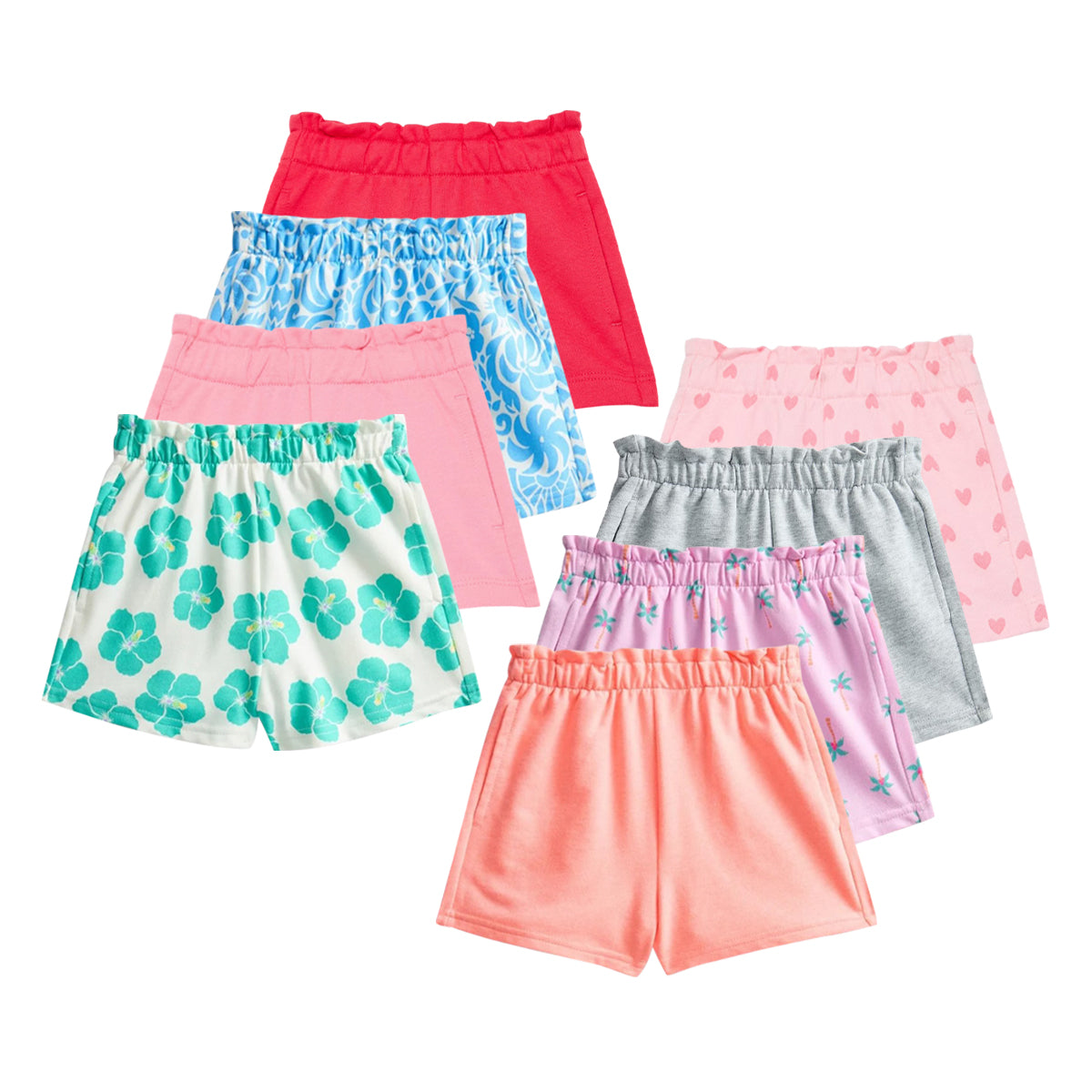 Pack of 3 Baby Girls Soft French Summer Friendly Terry Shorts