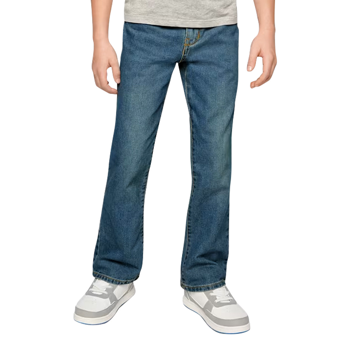 Boys Blue Denim Bootcut Jeans with Pockets | 4–18 Years