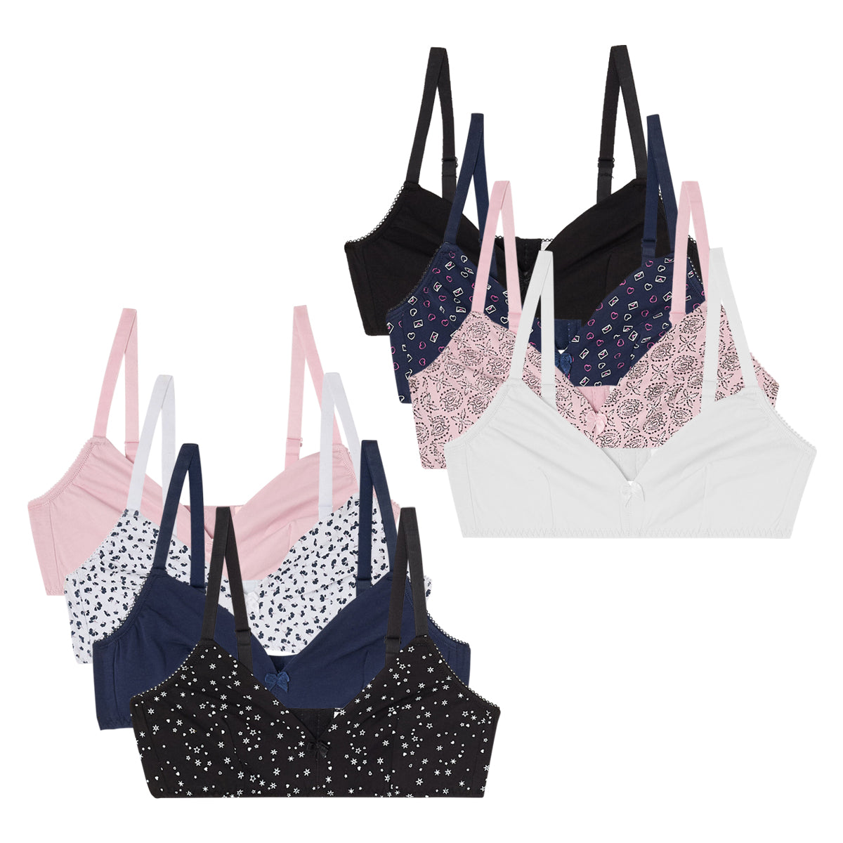 Ladies Cotton Stretch Non-Padded Triangle Bra