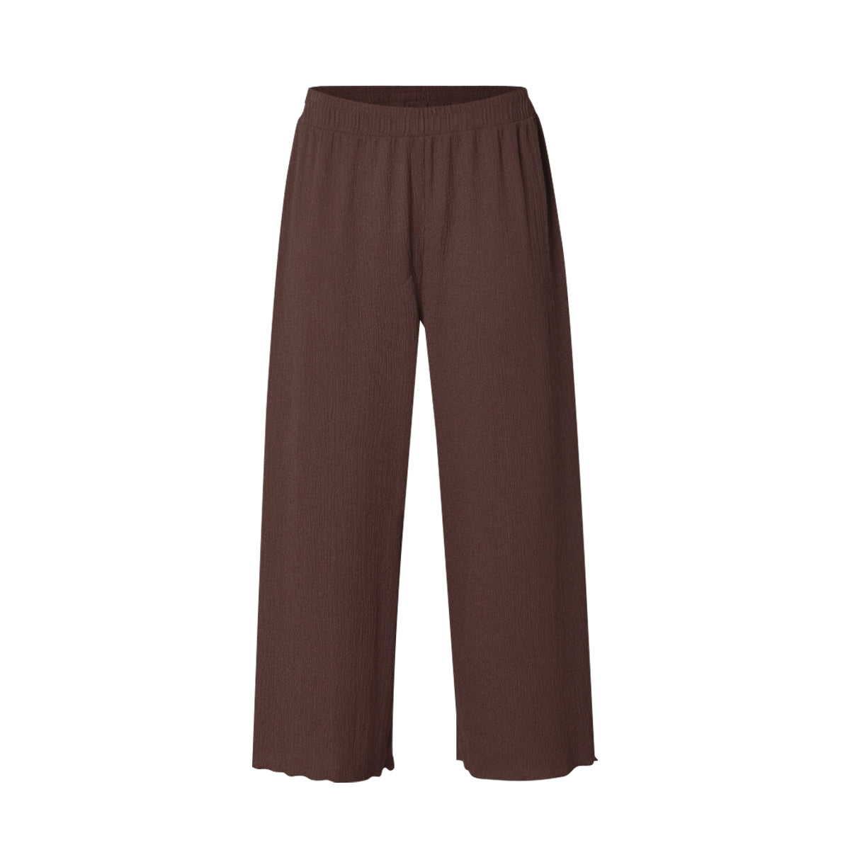 Womens Lightweight Crinkle Culotte 3/4 Pajama