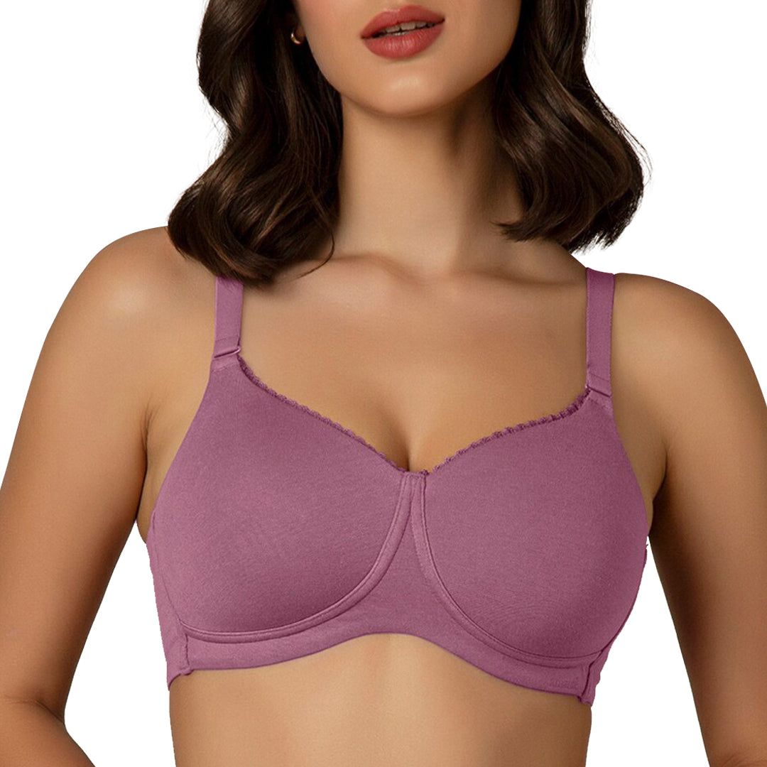 Womens Padded Non-Wired Cotton T-Shirt Bra
