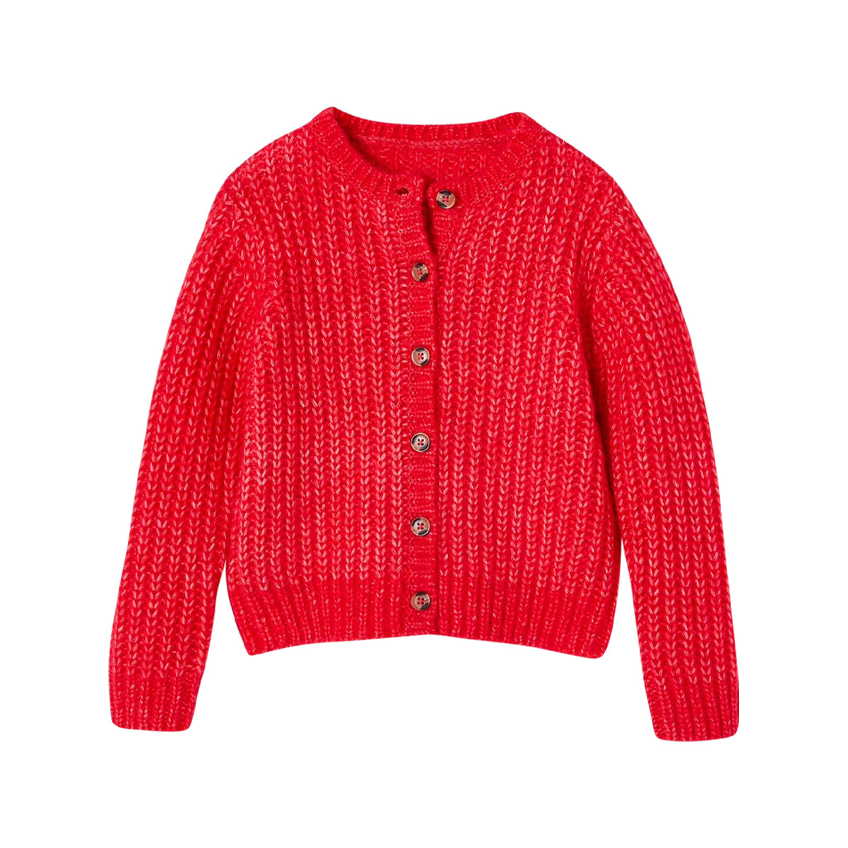 Girls Loose-Fitting Soft Knit Cardigan