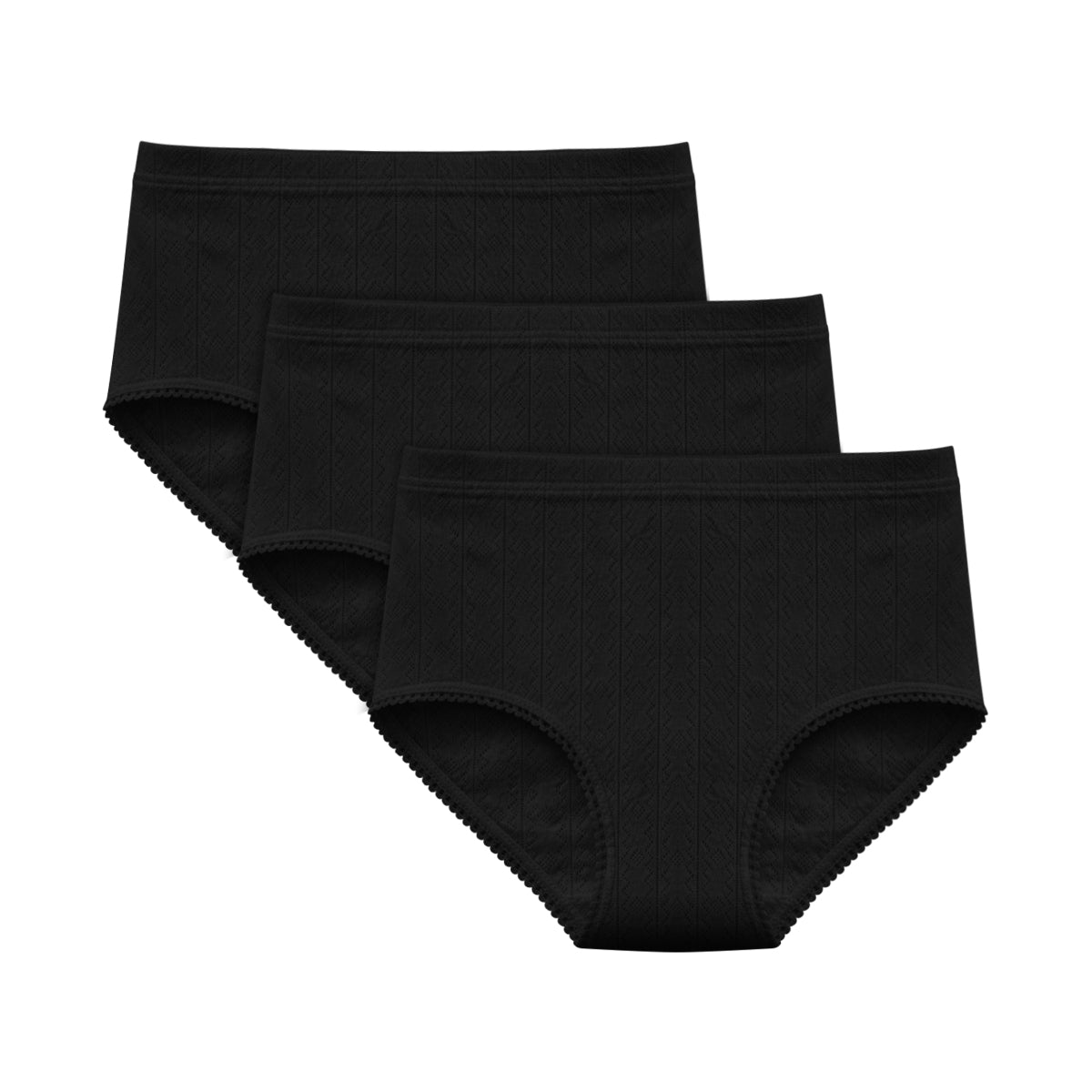 Pack of 3 Womens High Waist Cotton Brief Full Coverage Panty