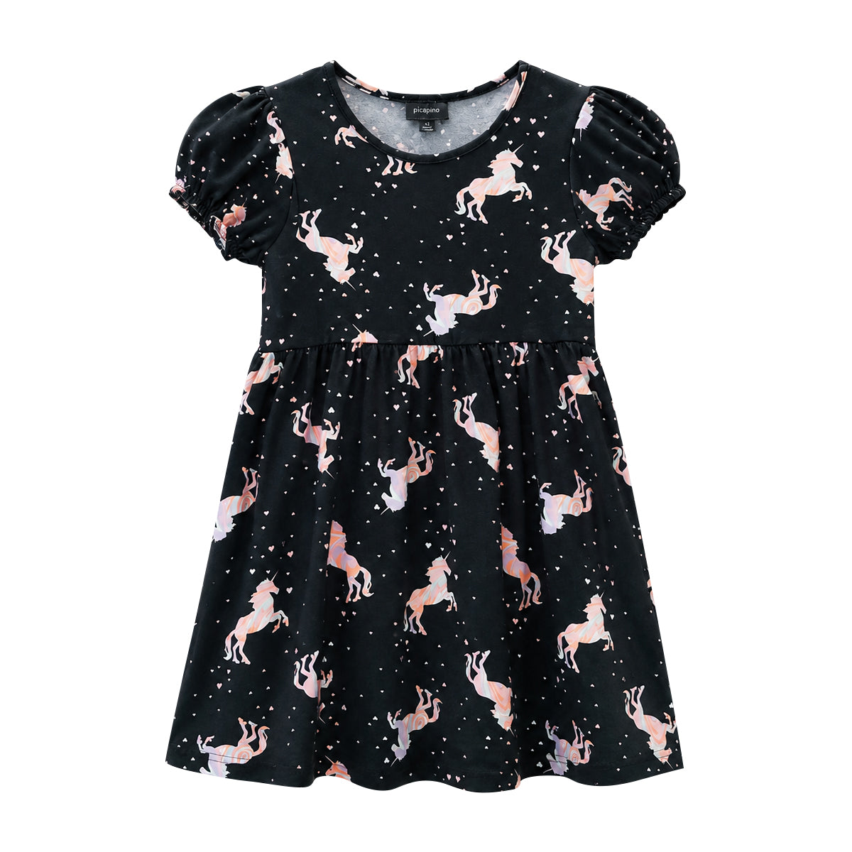 Girls Comfortable Printed Casual Short Sleeve Frock