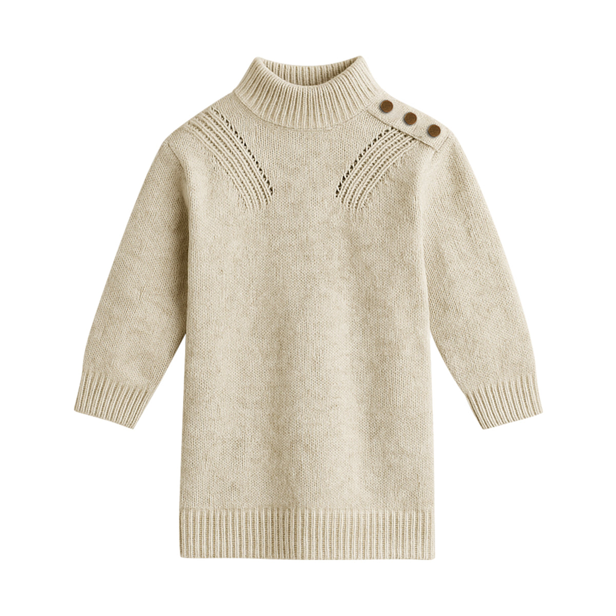 Girls Jacquard Knit Long Sleeve Winter Dress