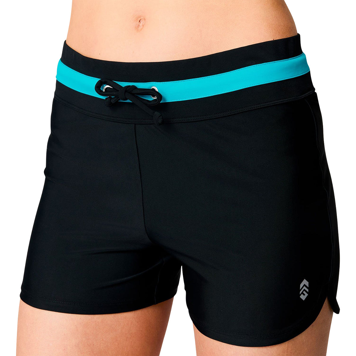 Womens Quick-Dry Swim Shorts with Built-In Brief