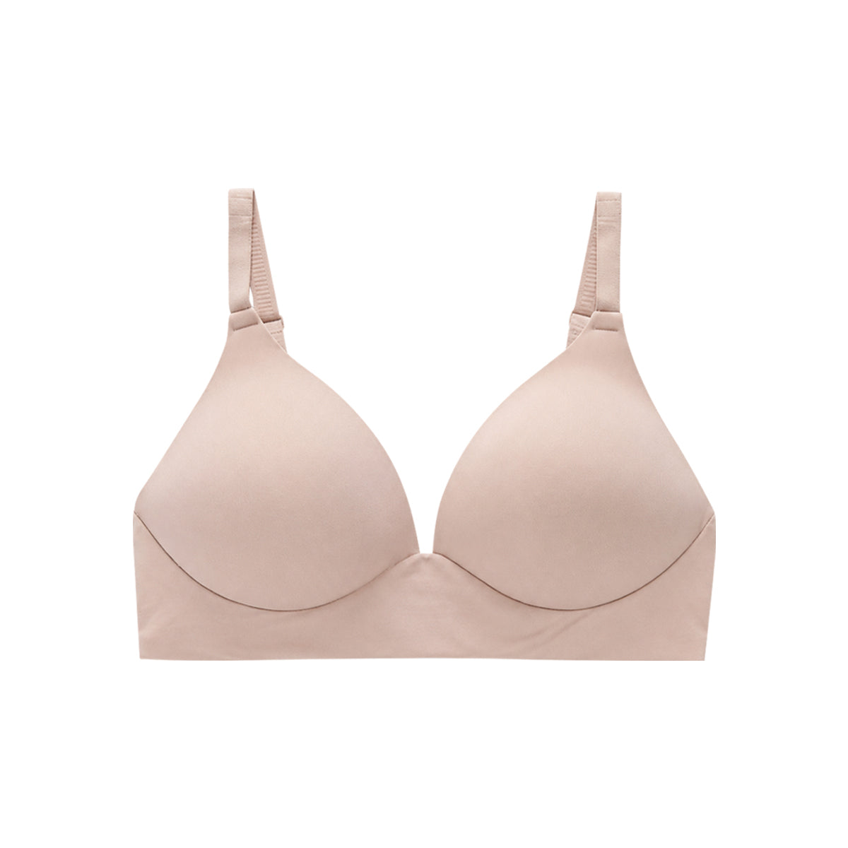 Womens Solid Color Padded Non-Wire Soft Cups & Adjustable Straps Bra