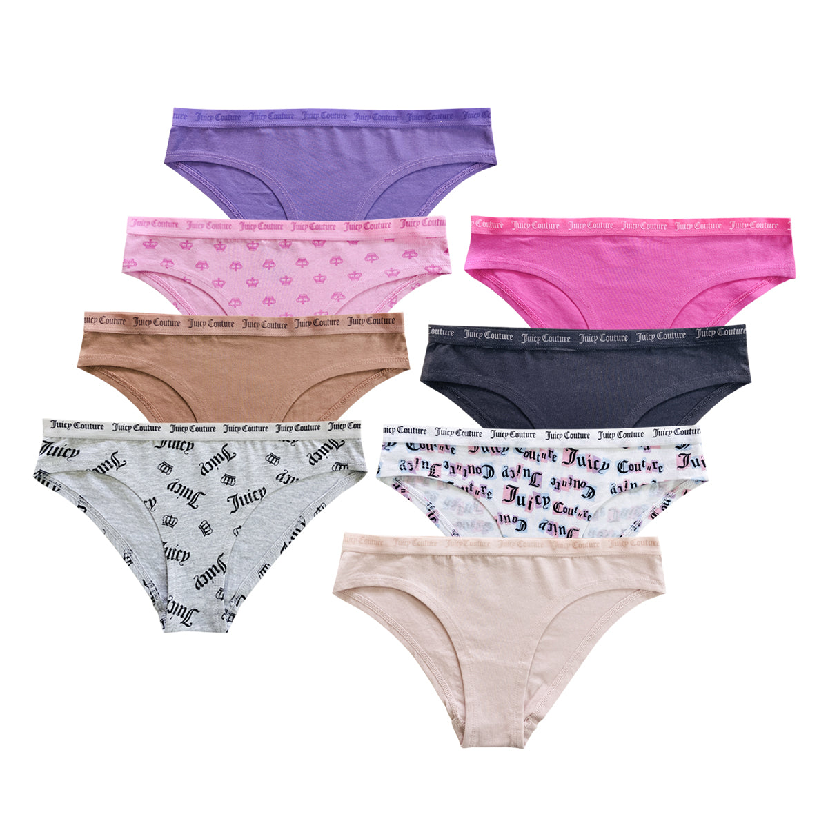 Womens 5 Pack Cotton Brief Underwear Set