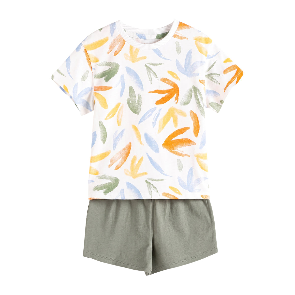 Baby Boys 2-Piece Printed Cotton T-Shirt & Shorts Set
