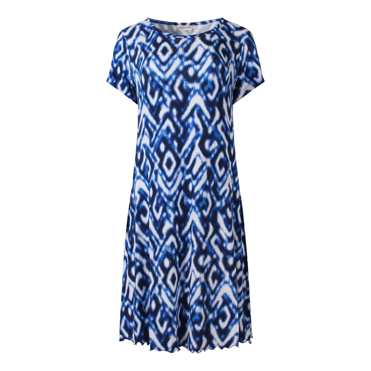 Womens Printed Short Sleeve Soft Stretch Casual Night Dress