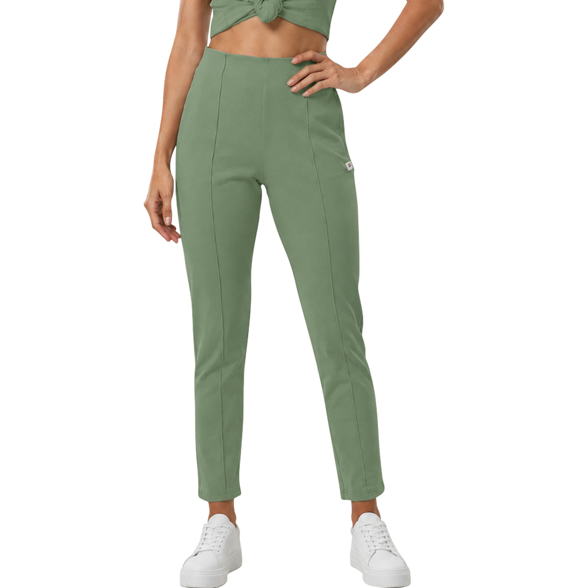 Womens High Waist Stretch Straight Yoga Leggings with Side Pocket