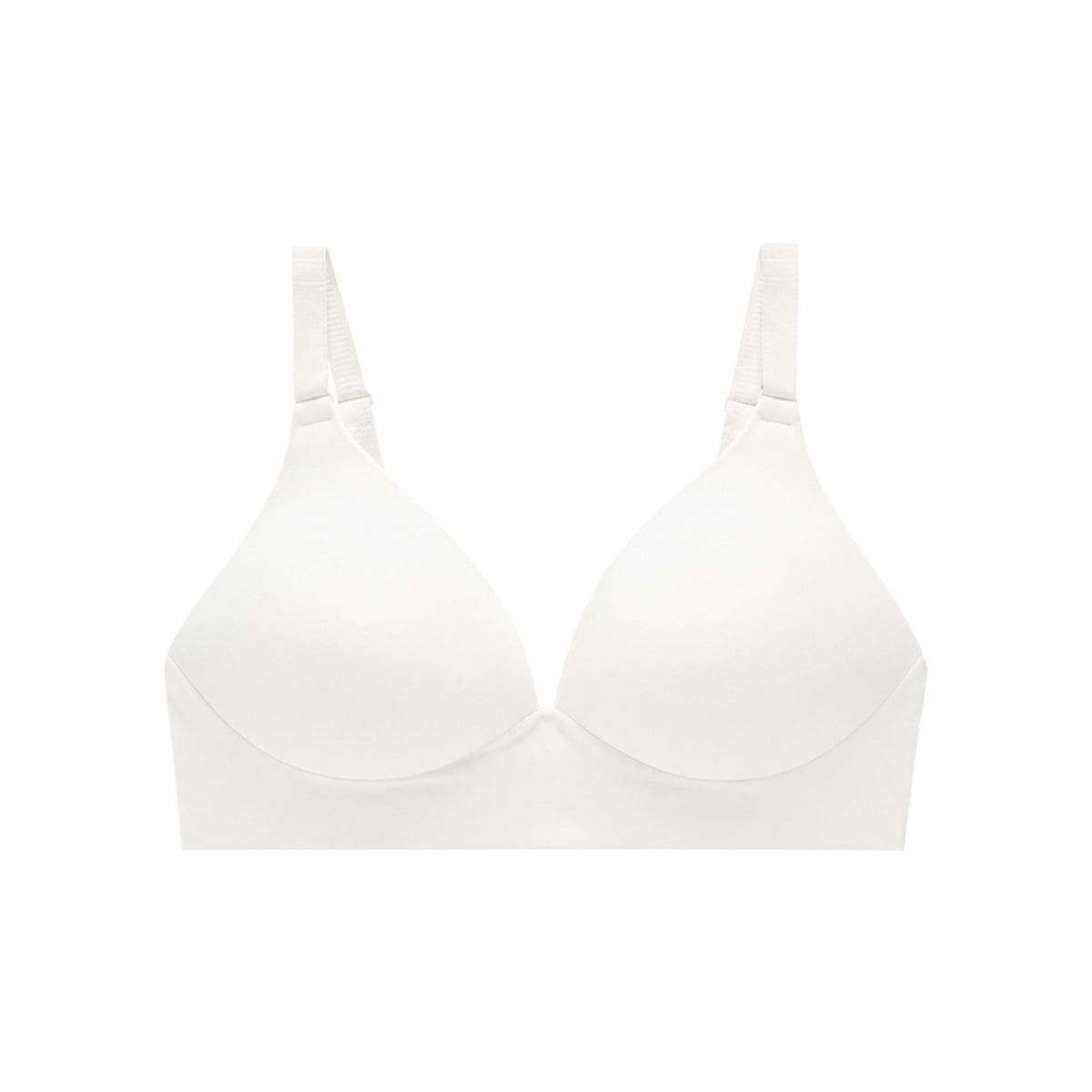 Womens Solid Color Padded Non-Wire Soft Cups & Adjustable Straps Bra