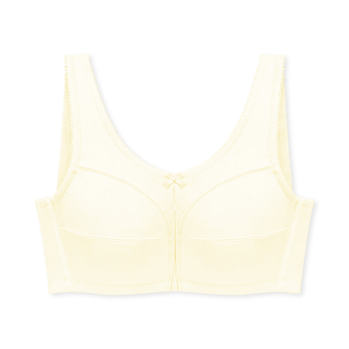 Womens Plus Size Solid Wireless Back Close Adjustable Straps Bra