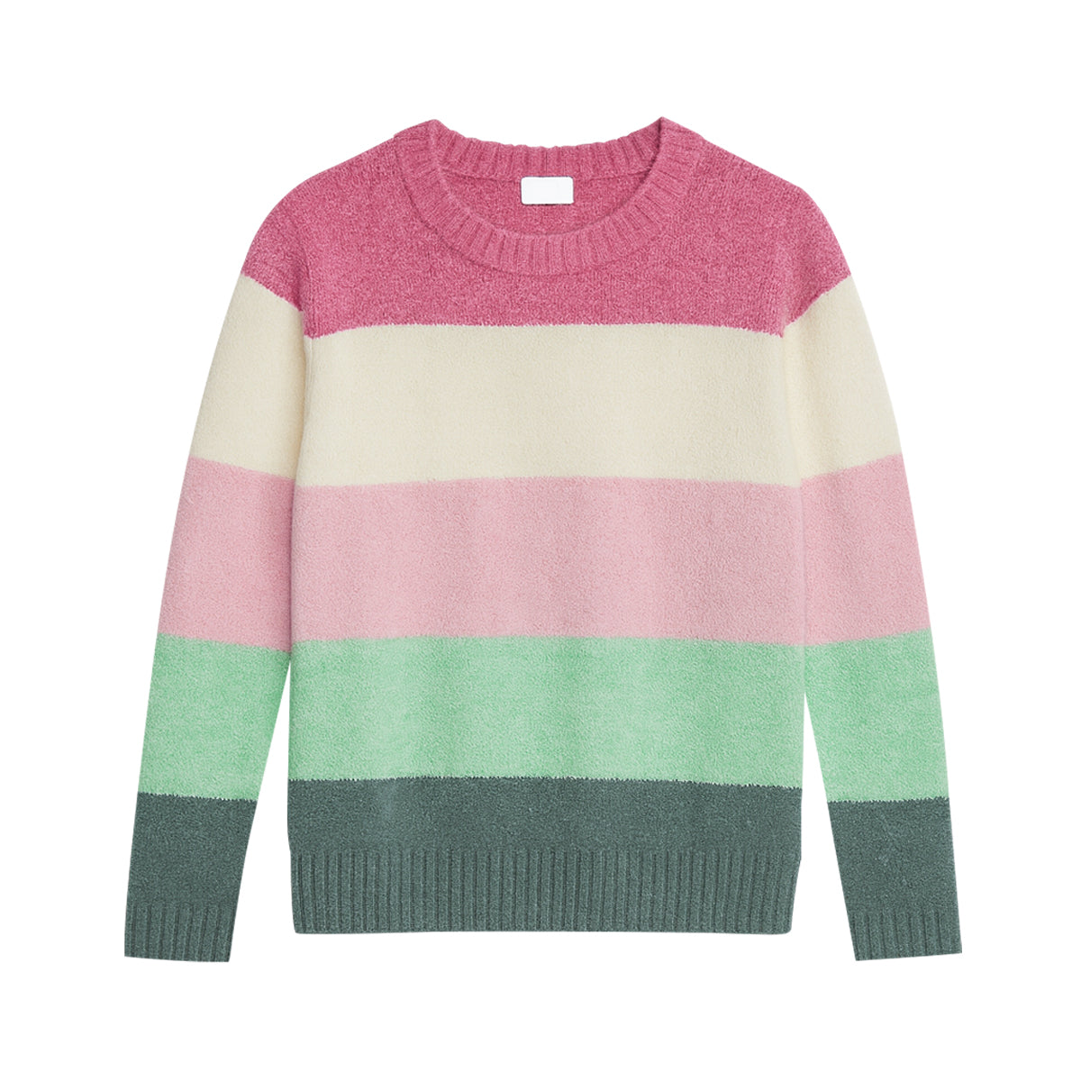 Girls Premium Soft Knit Striped Pullover Sweater
