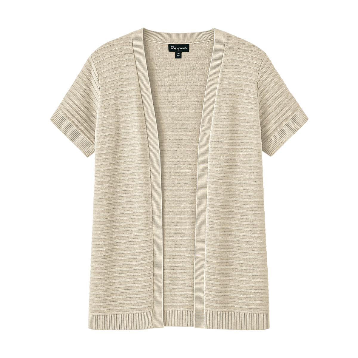 Womens Lightweight Open Front Short Sleeve Knitted Cardigan