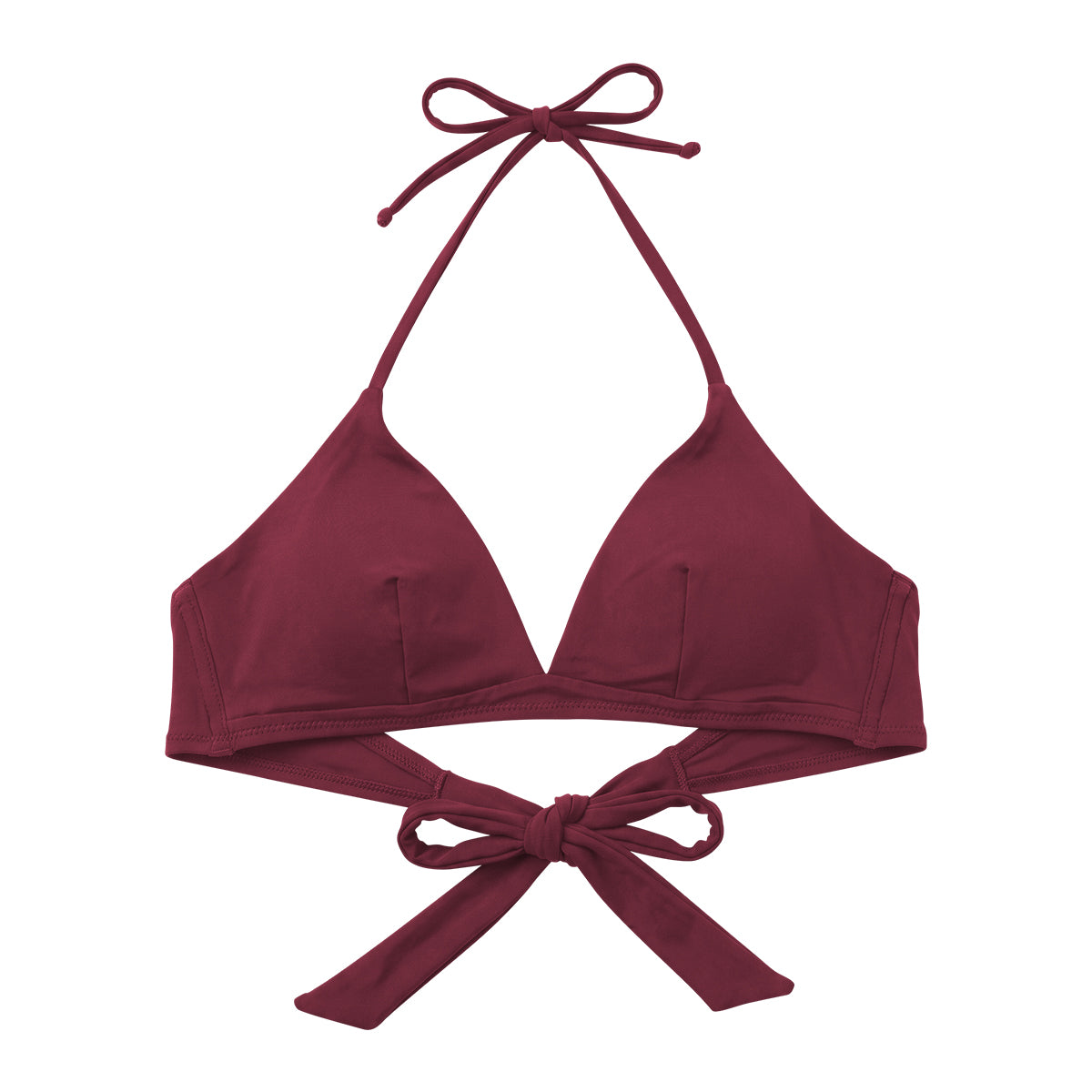 Women's Padded Halter Neck Tie-Back Bikini Bra