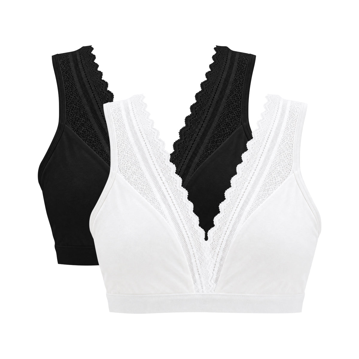 Womens Cotton Non-Padded Wireless Lace Bra