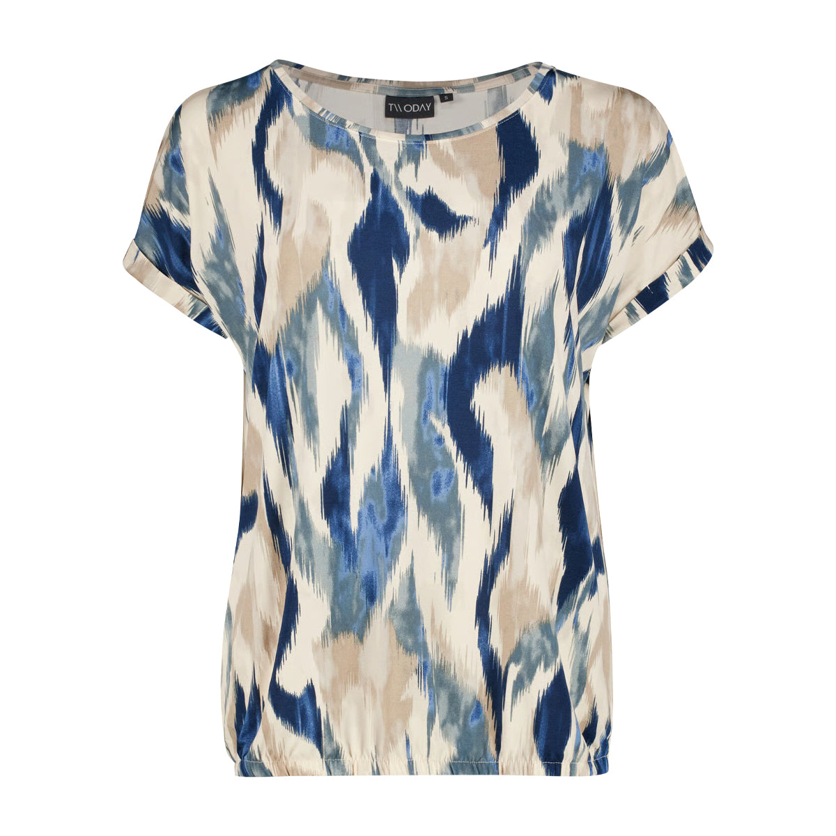 Womens Printed Short Sleeve Round Neck T-Shirt