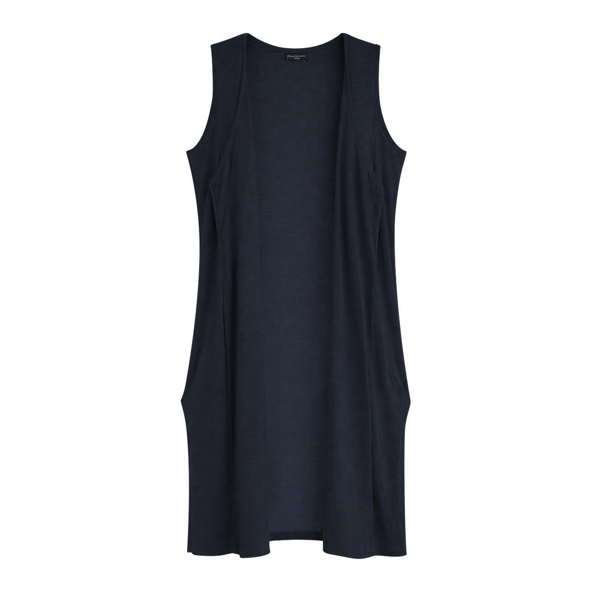 Womens Lightweight Sleeveless Open-Front Long Cardigan