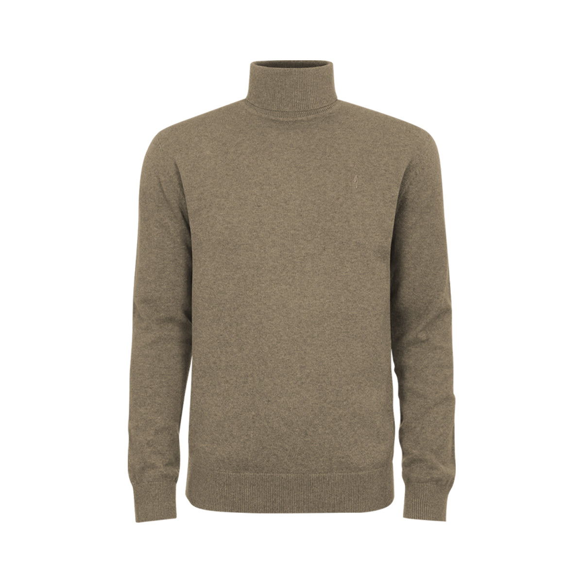 Mens Premium Cotton Turtleneck Long Sleeve Knit Sweater