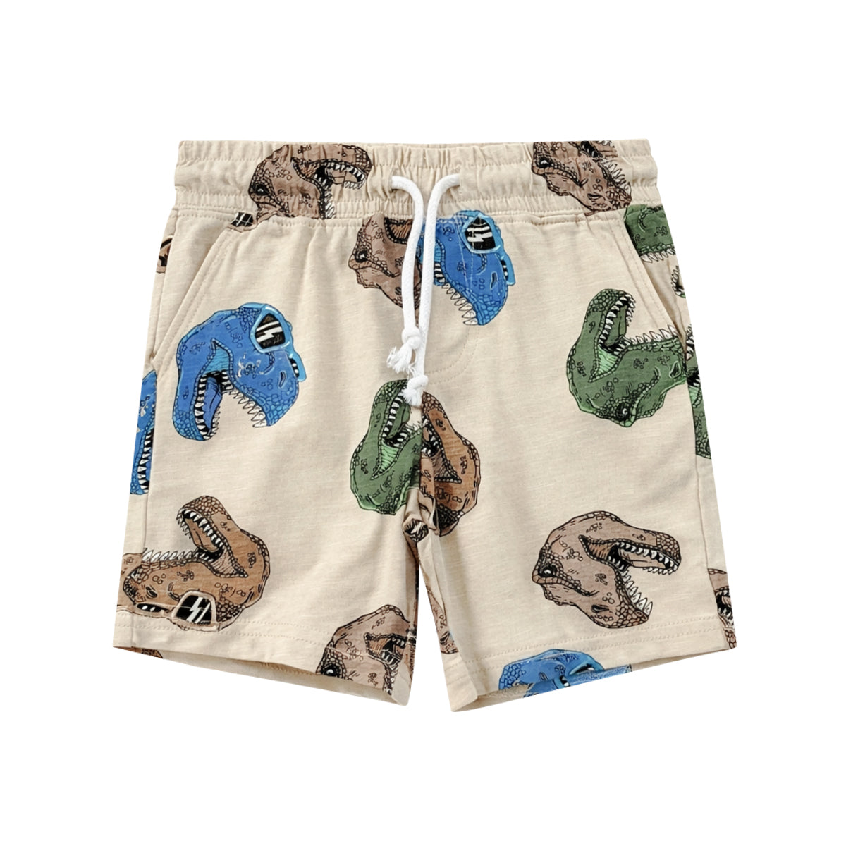 Boys Printed Cotton Summer Soft Breathable Casual Shorts With Pocket