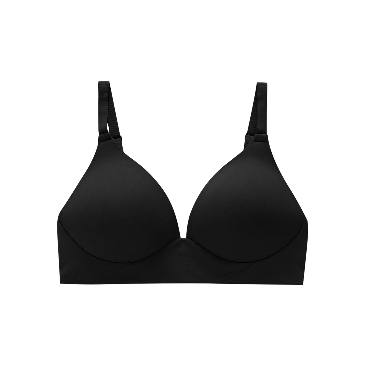 Womens Solid Color Padded Non-Wire Soft Cups & Adjustable Straps Bra
