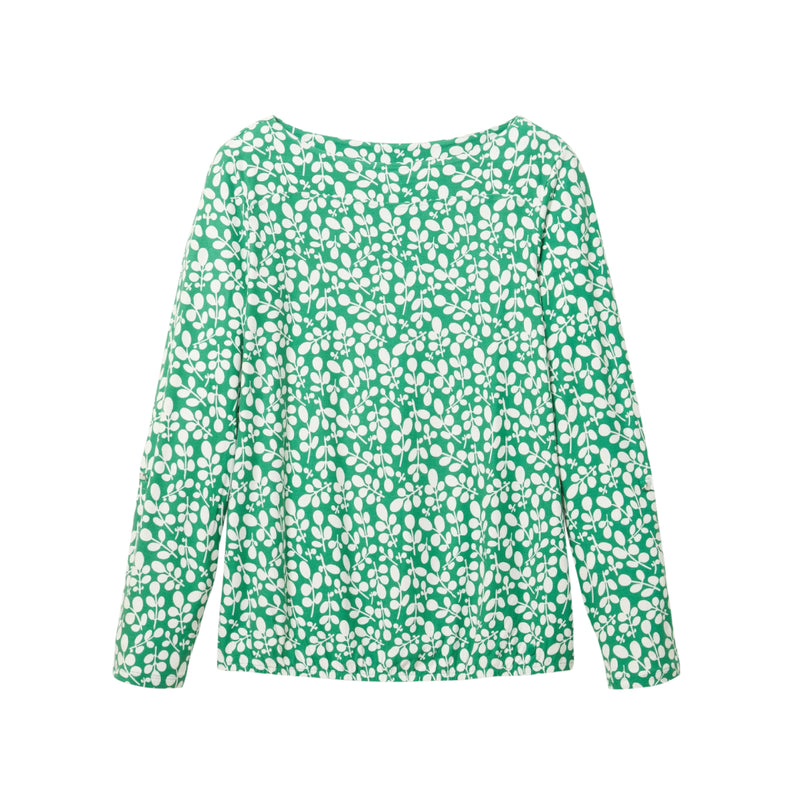 Womens Boat-Neck All over Print Long-sleeved Tops