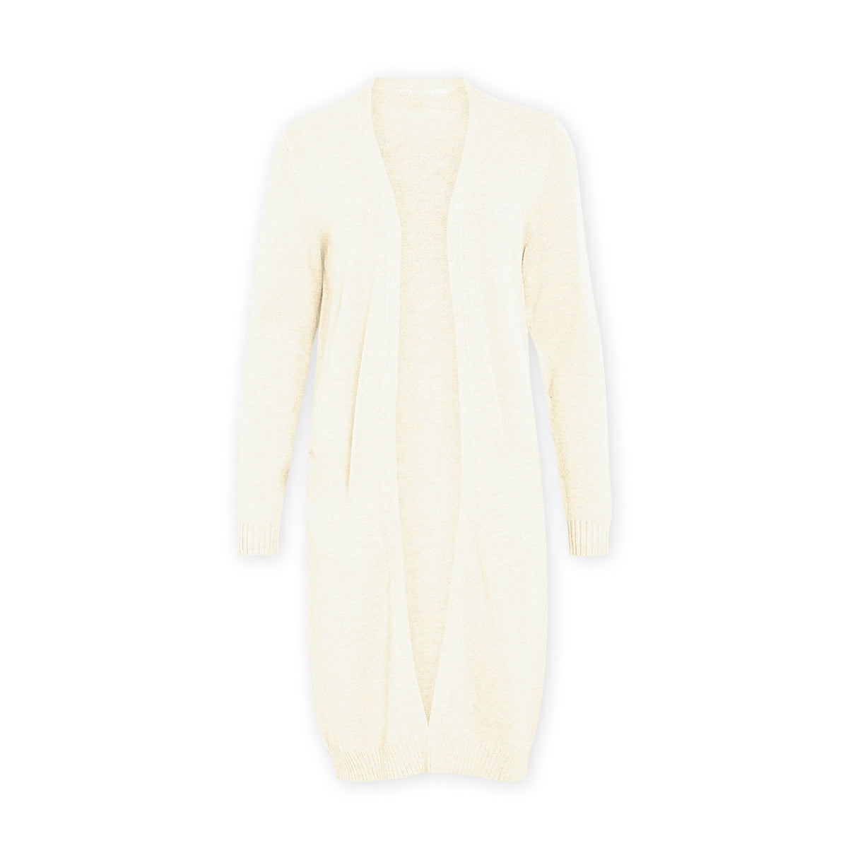 Womens Long Open Front Knit Winter Cardigan