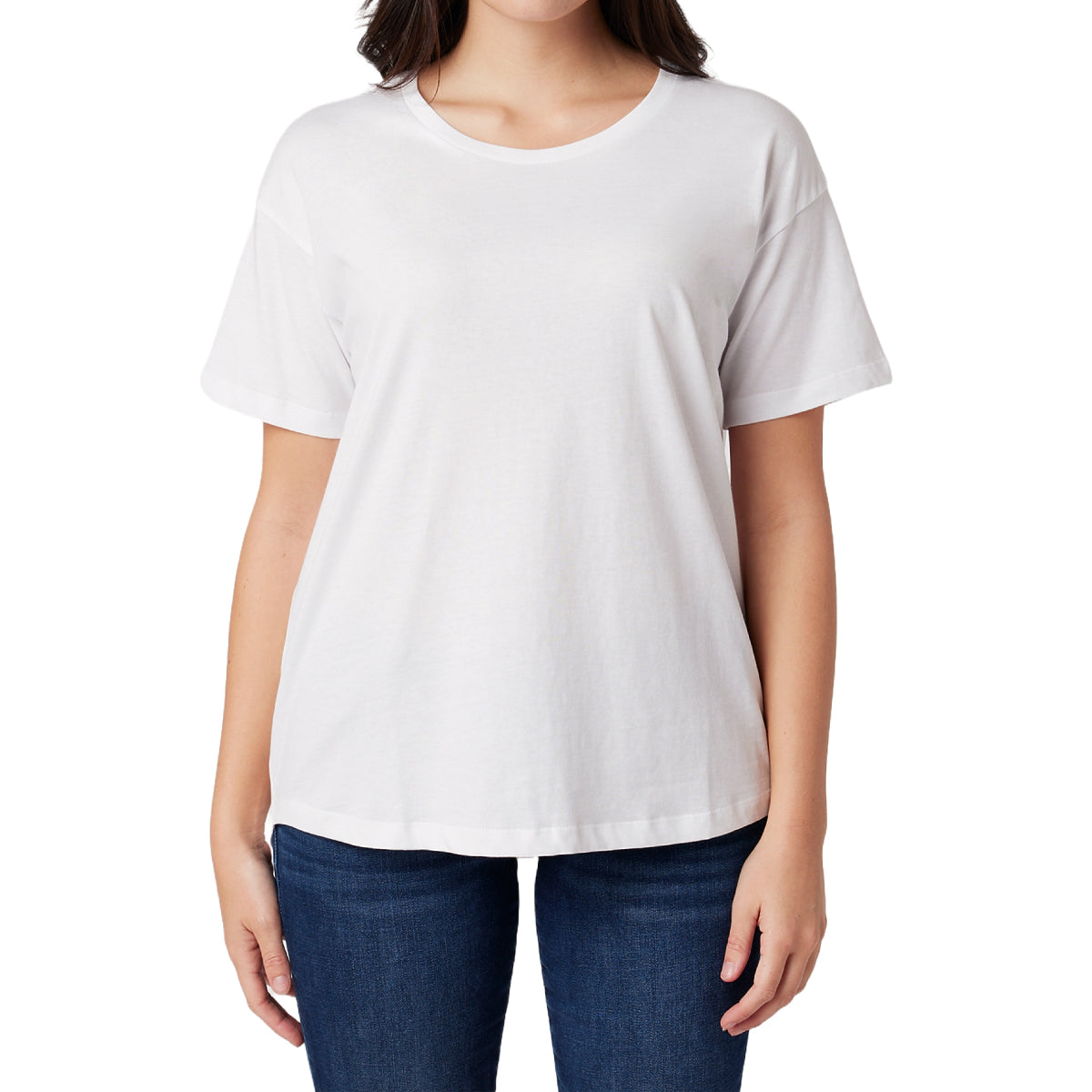 Womens Round Neck Short Sleeve Casual Cotton T-Shirt