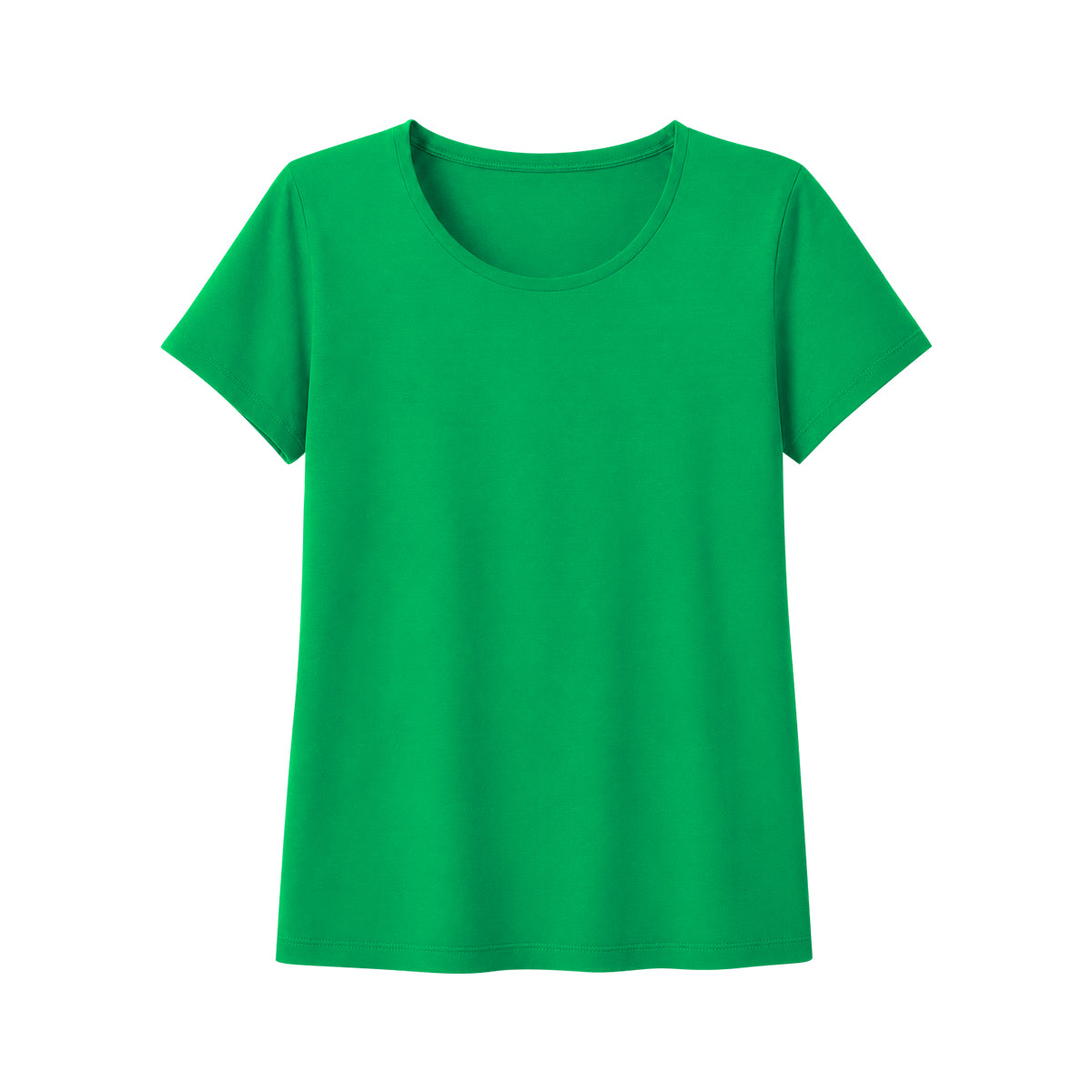 Women's Basic Cotton Scoop Neck Short Sleeve T-Shirt