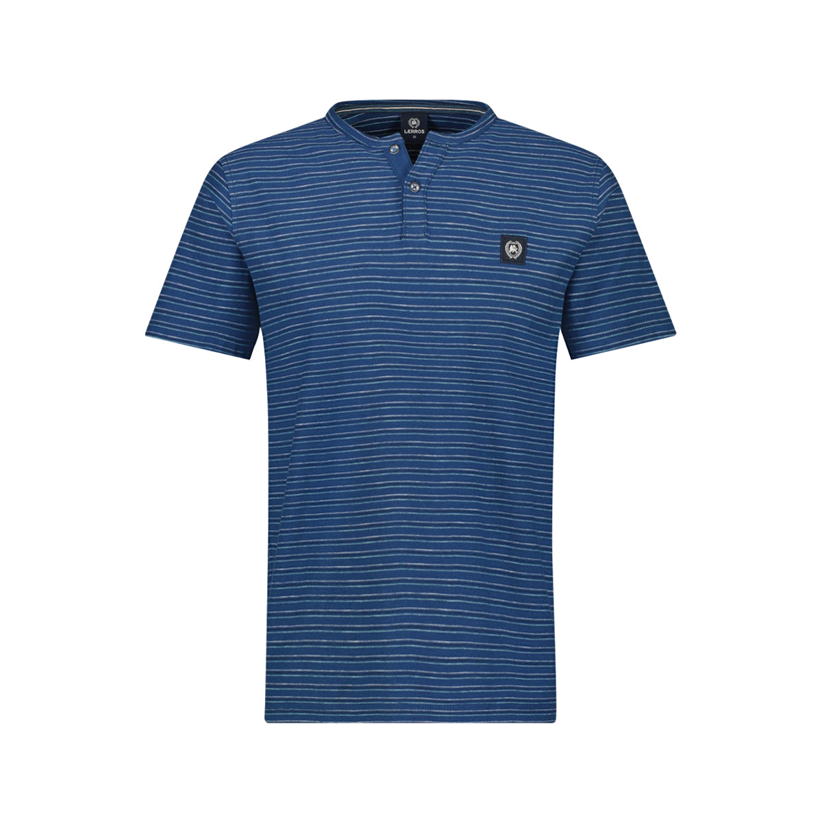 Men's Half Sleeve Striped Serafino T-shirt