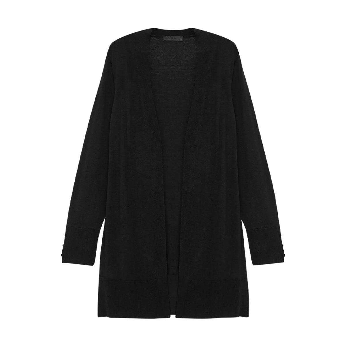 Womens Shawl Collar Tricot Midi Length Cardigan