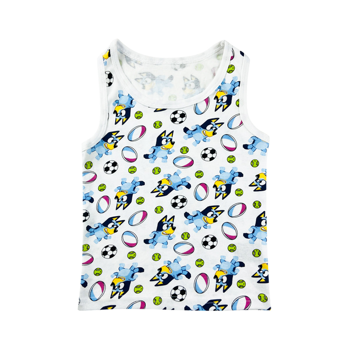 Girl's Print Scoop Neck Soft Sleeveless Vest Tank Tops