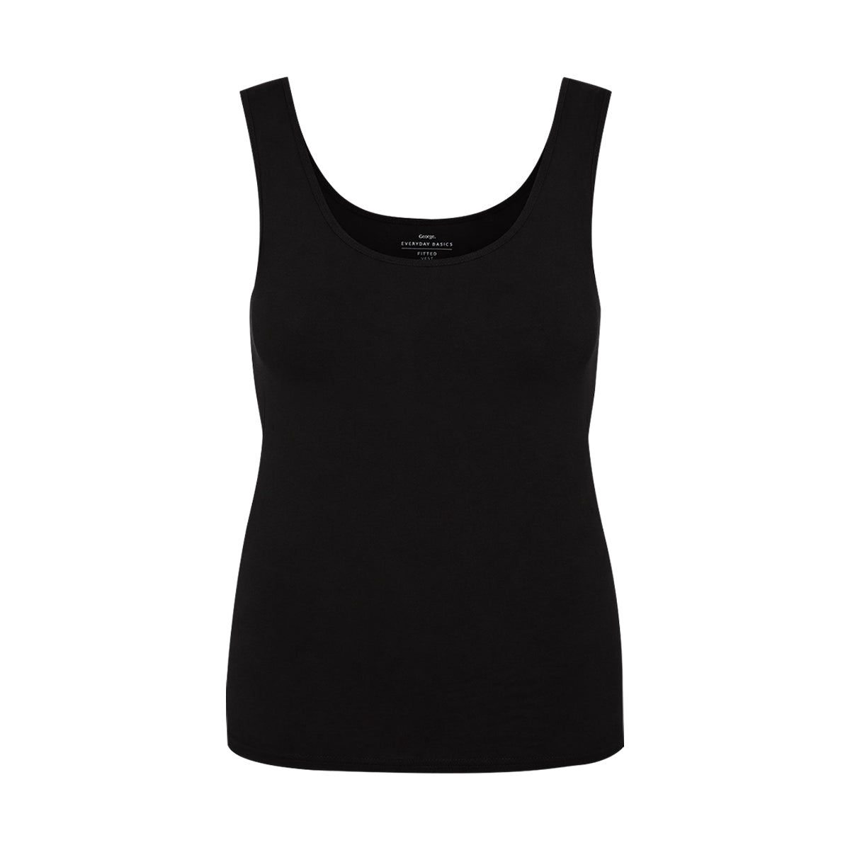 Womens Soft Cotton Sleeveless Scoop Neck Basic Stretch Tank Top