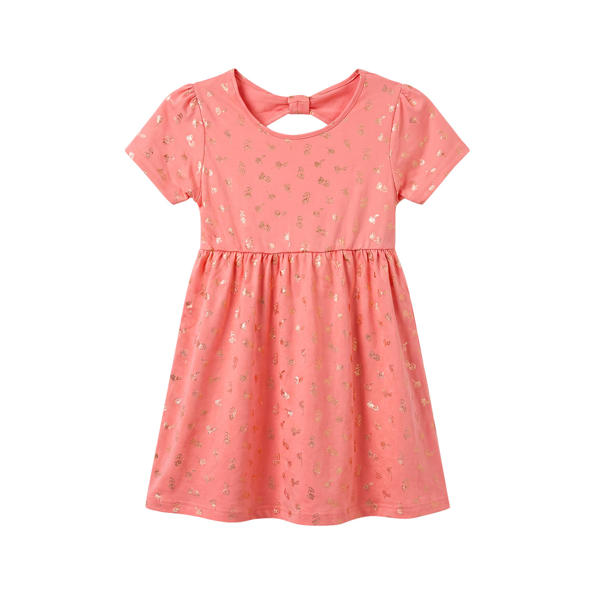 Girls Comfortable Printed Casual Short Sleeve Frock